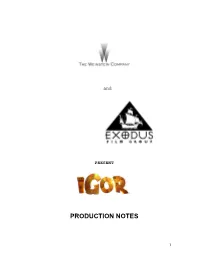 Igor-Production-Notes.Pdf