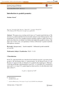 Introduction to Graded Geometry