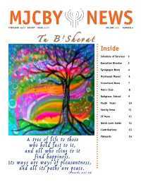 MJCBY NEWS Quick Look Please Tear out and Save! for More Information Look Inside Your Newsletter