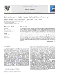Sediment Transport in the San Francisco Bay Coastal System: an Overview