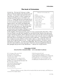 The Book of Colossians