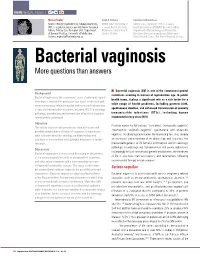 Bacterial Vaginosis – More Questions Than Answers
