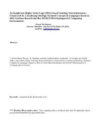 Based Ontology Neuroinformatics Framework by Considering