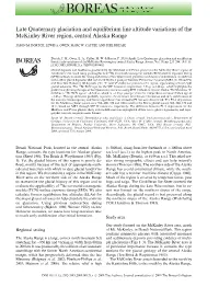 BOREAS Line Altitude Variations of the Mckinley River Region, Central Alaska Range