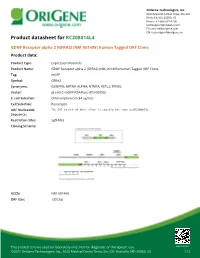 (GFRA2) (NM 001495) Human Tagged ORF Clone Product Data