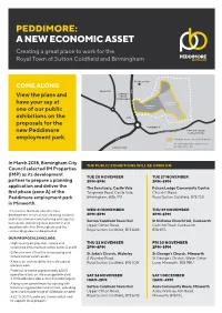 PEDDIMORE: a NEW ECONOMIC ASSET Creating a Great Place to Work for the Royal Town of Sutton Coldfield and Birmingham