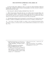 (SCHEDULED CASTES) ORDER, 1950 CO 19 in Exercise of The