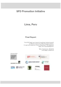 SFD Promotion Initiative Lima, Peru