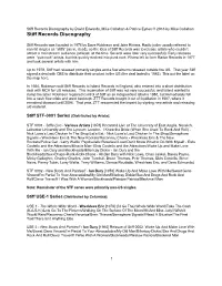 Stiff Records Discography by David Edwards, Mike Callahan & Patrice Eyries © 2018 by Mike Callahan Stiff Records Discography