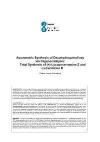 Total Synthesis of (+)-Lycoposerramine Z and (-)-Cermizine B