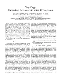 Cognicrypt: Supporting Developers in Using Cryptography