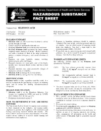 Common Name: SELENIOUS ACID HAZARD SUMMARY