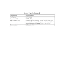 Cover Page for Protocol