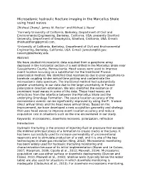 Microseismic Hydraulic Fracture Imaging in the Marcellus Shale Using Head Waves Zhishuai Zhang1, James W