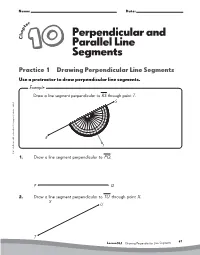 Perpendicular and Parallel Line Segments