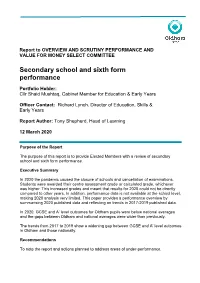 Secondary School and Sixth Form Performance PDF