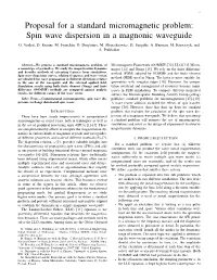 Spin Wave Dispersion in a Magnonic Waveguide G