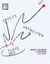 Works on Paper & Editions 11.03.2020