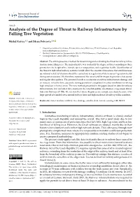 Analysis of the Degree of Threat to Railway Infrastructure by Falling Tree Vegetation