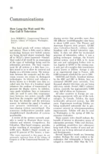 Communications
