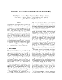 Generating Realistic Impressions for File-System Benchmarking
