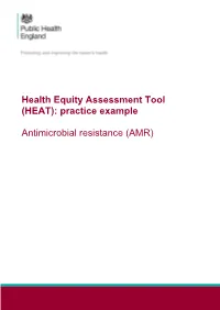 HEAT): Practice Example Antimicrobial Resistance (AMR