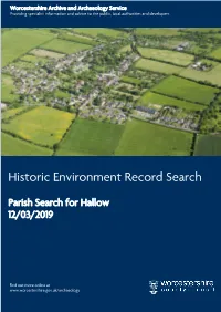 Historic Environment Record Search