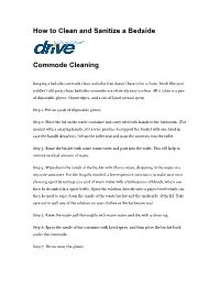 How to Clean and Sanitize a Bedside Commode