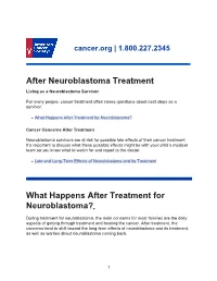 Next Steps After Treatment