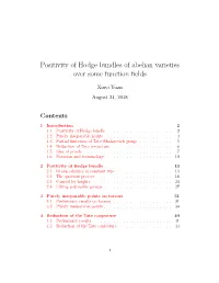 Positivity of Hodge Bundles of Abelian Varieties Over Some Function Fields