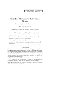 Simplified Morasses Without Linear Limits 33