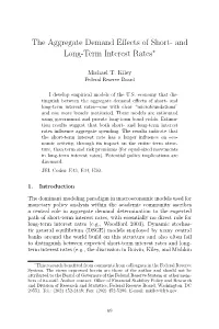 The Aggregate Demand Effects of Short- and Long-Term Interest Rates