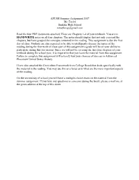 APUSH Summer Assignment 2017 Mr. Taylor Sunlake High School Mrtaylorap@Gmail.Com