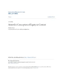 Aristotle's Conception of Equity in Context