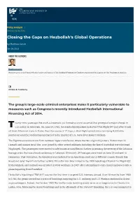 Closing the Gaps on Hezbollah's Global Operations by Matthew Levitt