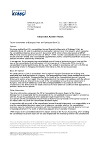 Independent Auditors' Report to the Shareholder Of