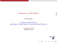 Introduction to QCD and Jet I