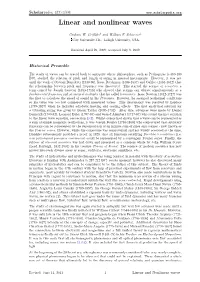 Linear and Nonlinear Waves