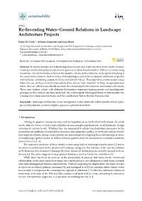 Re-Inventing Water–Ground Relations in Landscape Architecture Projects