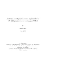 Real-Time Reconfigurable Devices Implemented in UV-Light Programmable Floating-Gate CMOS