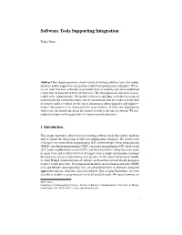 Software Tools Supporting Integration