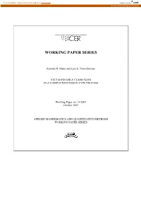 Working Paper Series