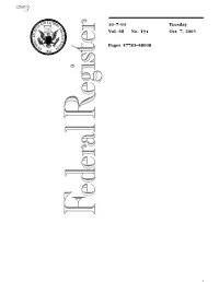 10–7–03 Vol. 68 No. 194 Tuesday Oct. 7, 2003 Pages 57783–58008