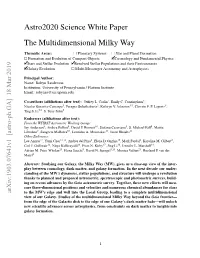 Astro2020 Science White Paper the Multidimensional Milky Way