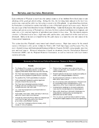 Chapter 5 — Natural and Cultural Resources