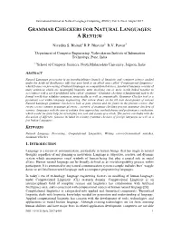 Grammar Checkers for Natural Languages: a Review
