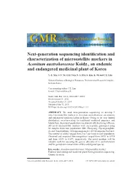 Next-Generation Sequencing Identification and Characterization