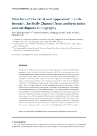 Structure of the Crust and Uppermost Mantle Beneath the Sicily Channel from Ambient Noise and Earthquake Tomography