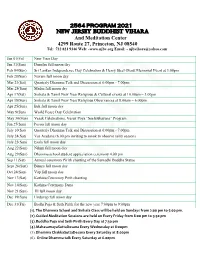 2564 PROGRAM 2021 New Jersey Buddhist Vihara and Meditation Center