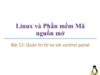 Bài 12: Quản Trị Từ Xa Với Control Panel Nhắc Lại